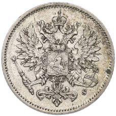 Монета 25 пенни 1915 года Русская Финляндия (реверс)