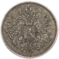 Монета 25 пенни 1915 года Русская Финляндия (реверс)