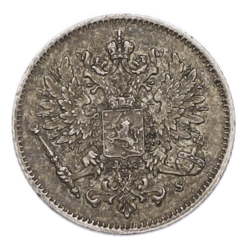 Монета 25 пенни 1915 года Русская Финляндия (вид 2)