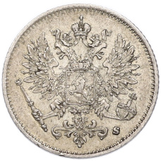 Монета 25 пенни 1915 года Русская Финляндия (реверс)