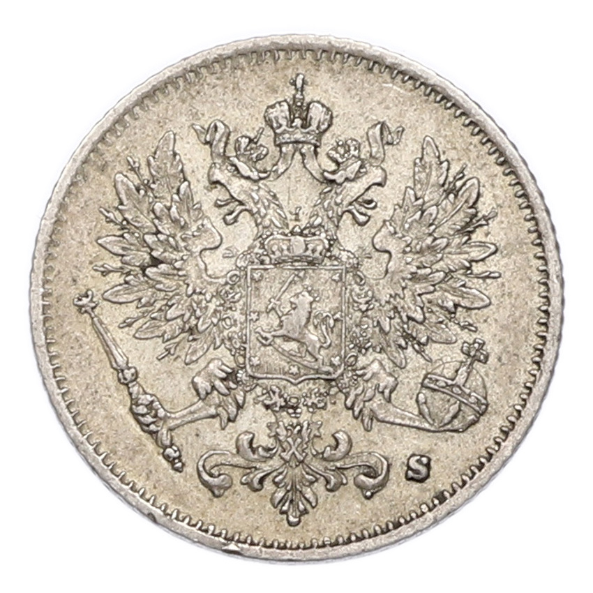 Монета 25 пенни 1915 года Русская Финляндия (вид 2)