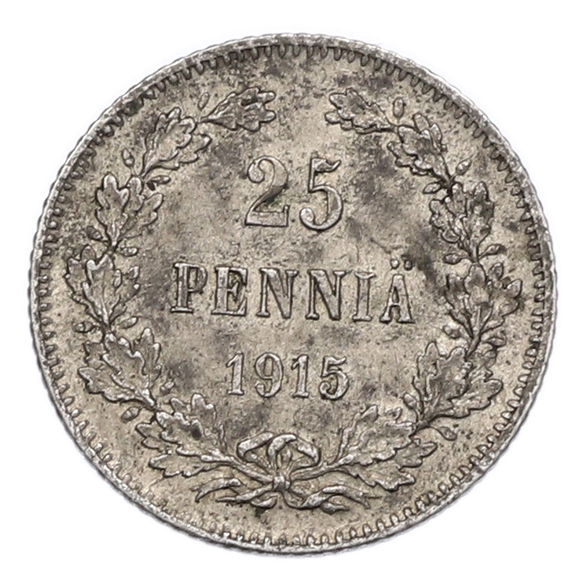 Монета 25 пенни 1915 года Русская Финляндия