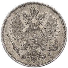 Монета 25 пенни 1915 года Русская Финляндия (реверс)