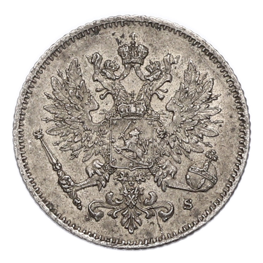 Монета 25 пенни 1915 года Русская Финляндия (вид 2)