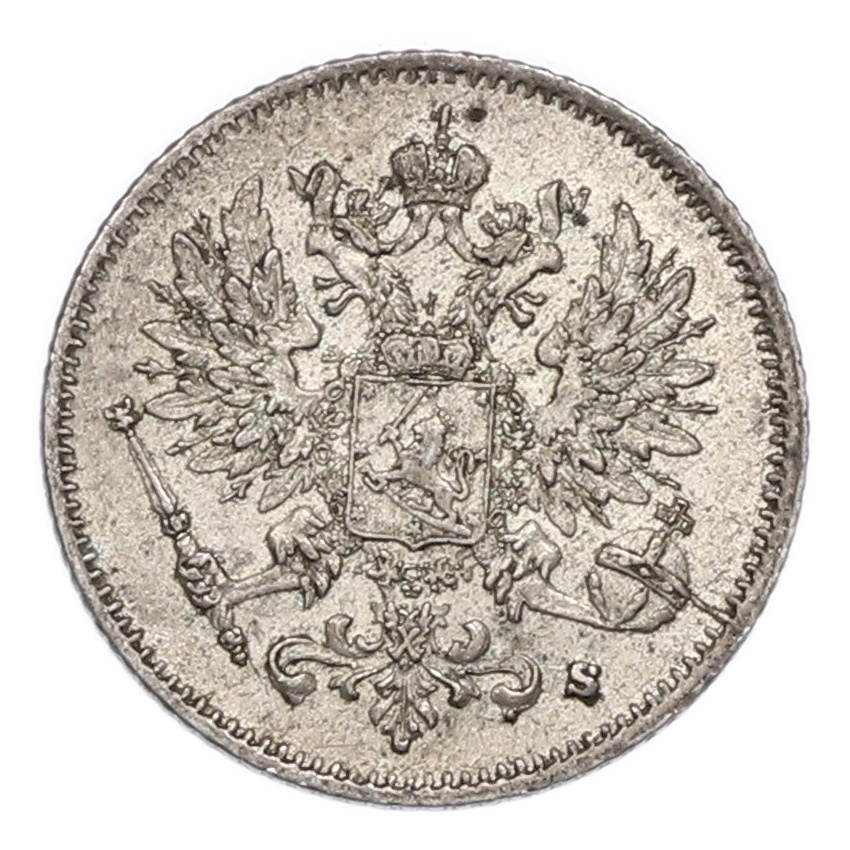 Монета 25 пенни 1915 года Русская Финляндия (вид 2)