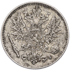 Монета 50 пенни 1917 года Русская Финляндия (Орел с коронами) (реверс)