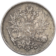 Монета 50 пенни 1916 года Русская Финляндия (реверс)
