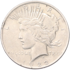 Монета 1 доллар 1922 года США (аверс)