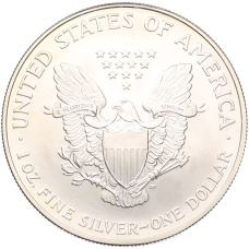 Монета 1 доллар 2007 года США «Шагающая Свобода» (Цветное покрытие) (реверс)