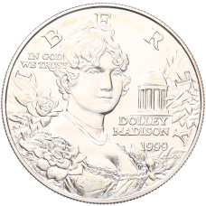 Монета 1 доллар 1999 года P США «Долли Мэдисон» (аверс)
