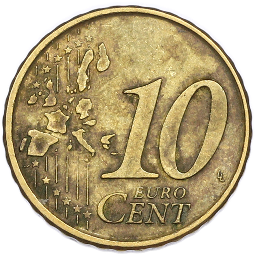 10 евроцентов 2003 года Италия (вид 2)