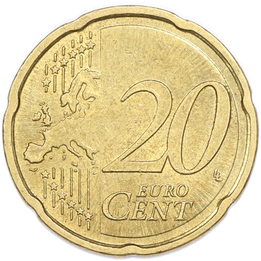 Монета 20 евроцентов 2007 года J Германия (вид 2)