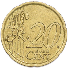 Монета 20 евроцентов 1999 года Испания (реверс)