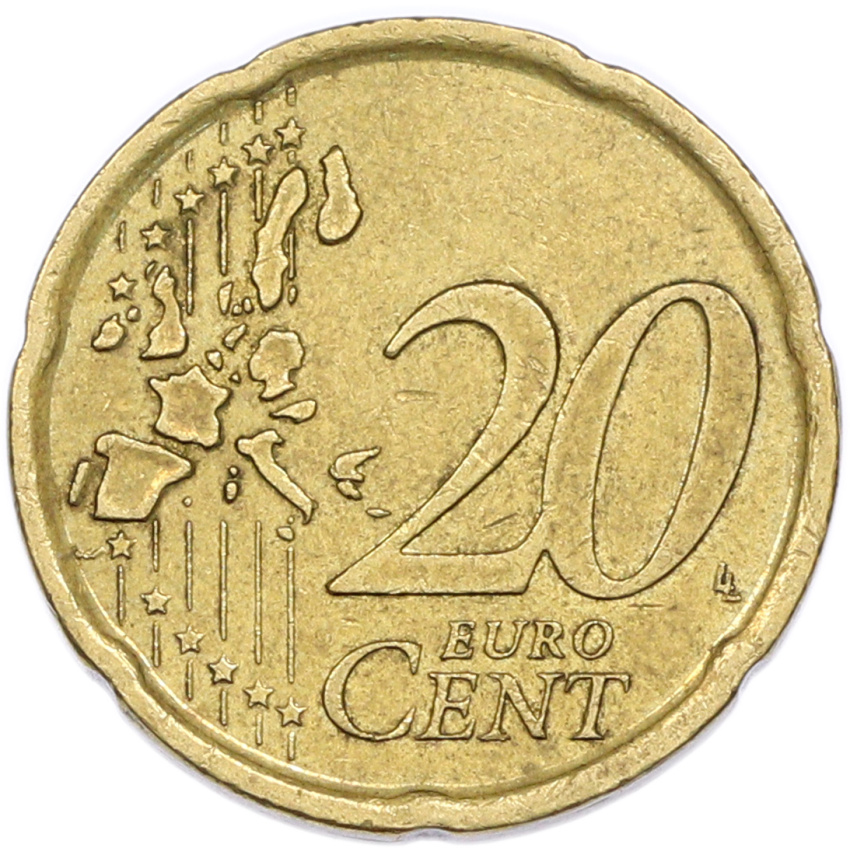 20 евроцентов 1999 года Испания (вид 2)