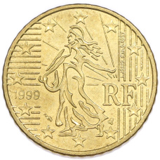 Монета 50 евроцентов 1999 года Франция (аверс)