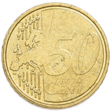 Монета 50 евроцентов 2007 года Бельгия (реверс)