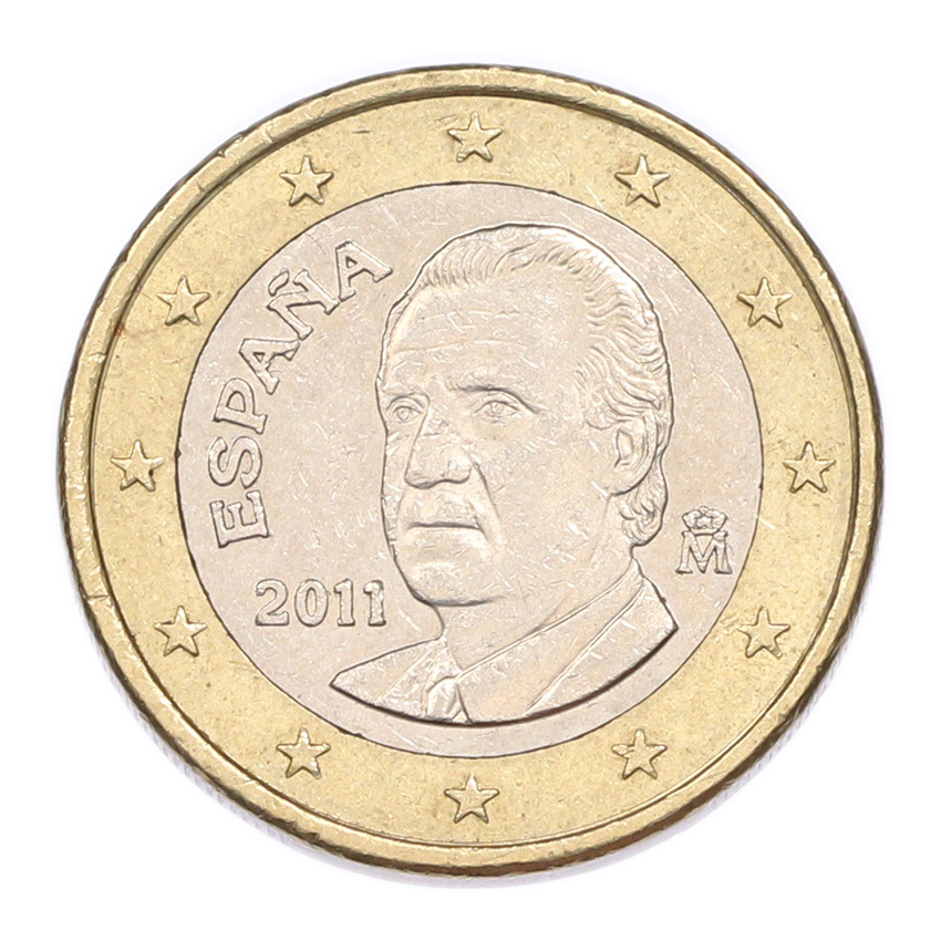 Монета 1 евро 2011 года Испания