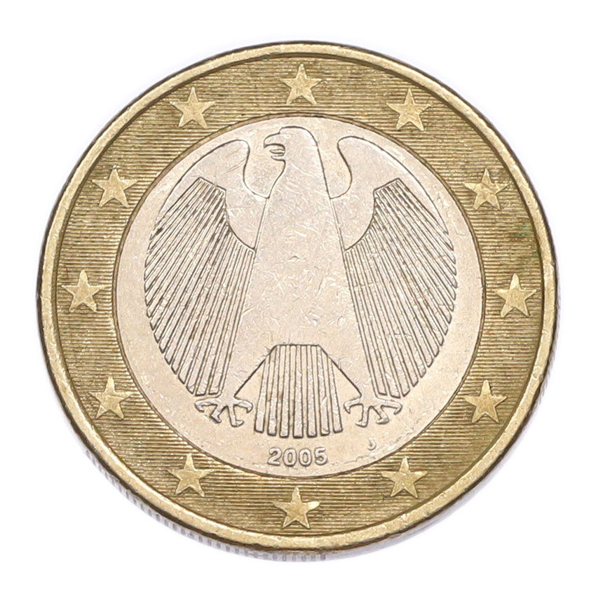 Монета 1 евро 2005 года J Германия