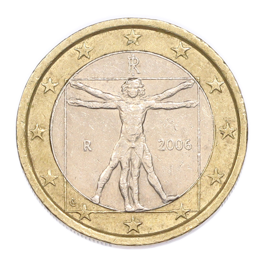 Монета 1 евро 2006 года Италия