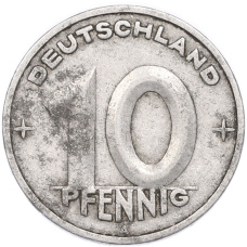 Монета 10 пфеннигов 1949 года A Восточная Германия (ГДР) (аверс)
