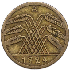 Монета 5 рентенпфеннигов 1924 года A Германия (реверс)