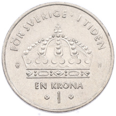 Монета 1 крона 2003 года Швеция (аверс)