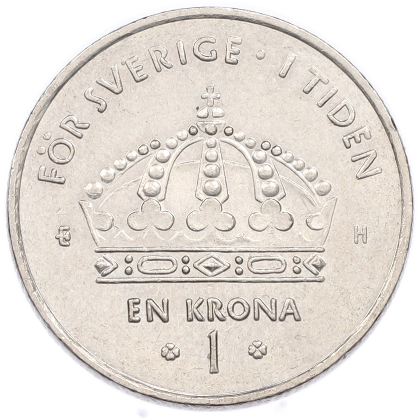 Монета 1 крона 2003 года Швеция