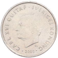 Монета 1 крона 2003 года Швеция (реверс)