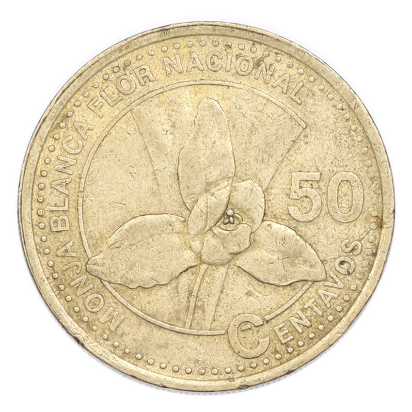 Монета 50 сентаво 2001 года Гватемала (вид 2)