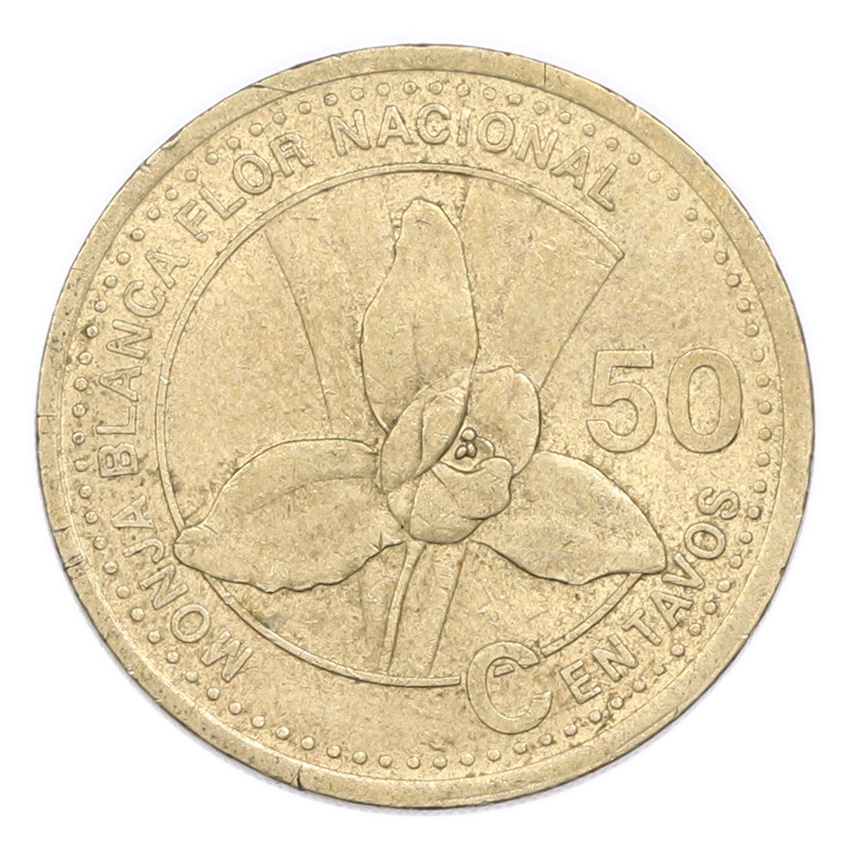 Монета 50 сентаво 2001 года Гватемала (вид 2)