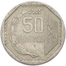 Монета 50 сентимо 1994 года Перу (аверс)