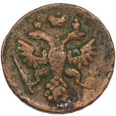 Монета Денга 1736 года (реверс)
