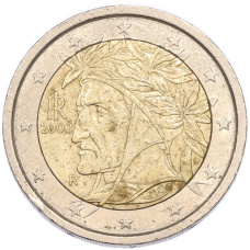 Монета 2 евро 2002 года Италия (аверс)