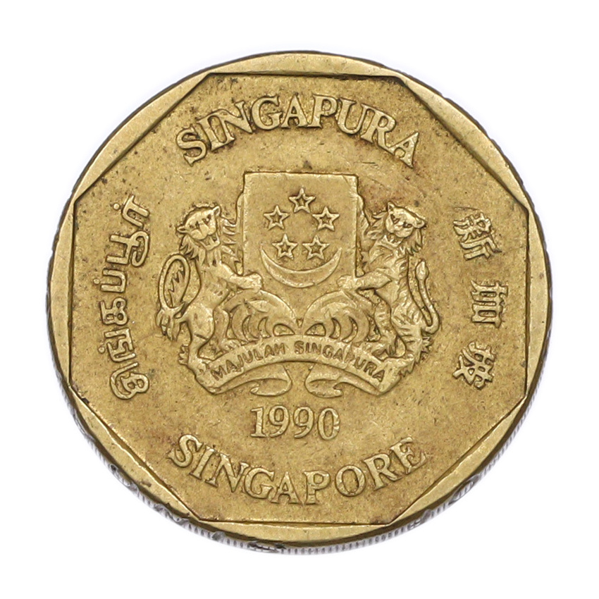 Монета 1 доллар 1990 года Сингапур (вид 2)