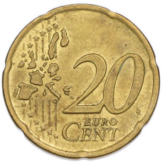 Монета 20 евроцентов 2002 года Греция (реверс)