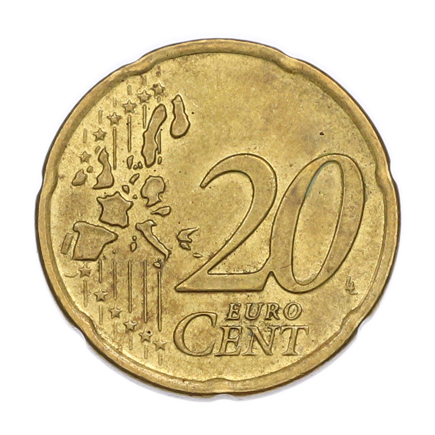 Монета 20 евроцентов 2002 года Греция (вид 2)