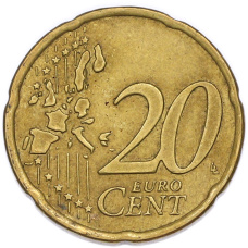 Монета 20 евроцентов 2002 года E Греция (реверс)