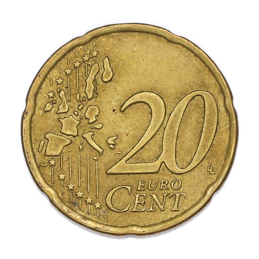 Монета 20 евроцентов 2002 года E Греция (вид 2)