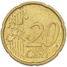 Монета 20 евроцентов 1999 года Испания (реверс)