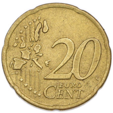 Монета 20 евроцентов 2002 года Греция (реверс)