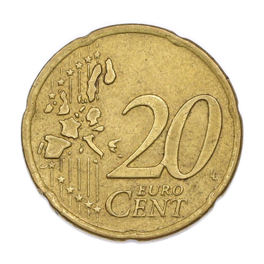 Монета 20 евроцентов 2002 года Греция (вид 2)