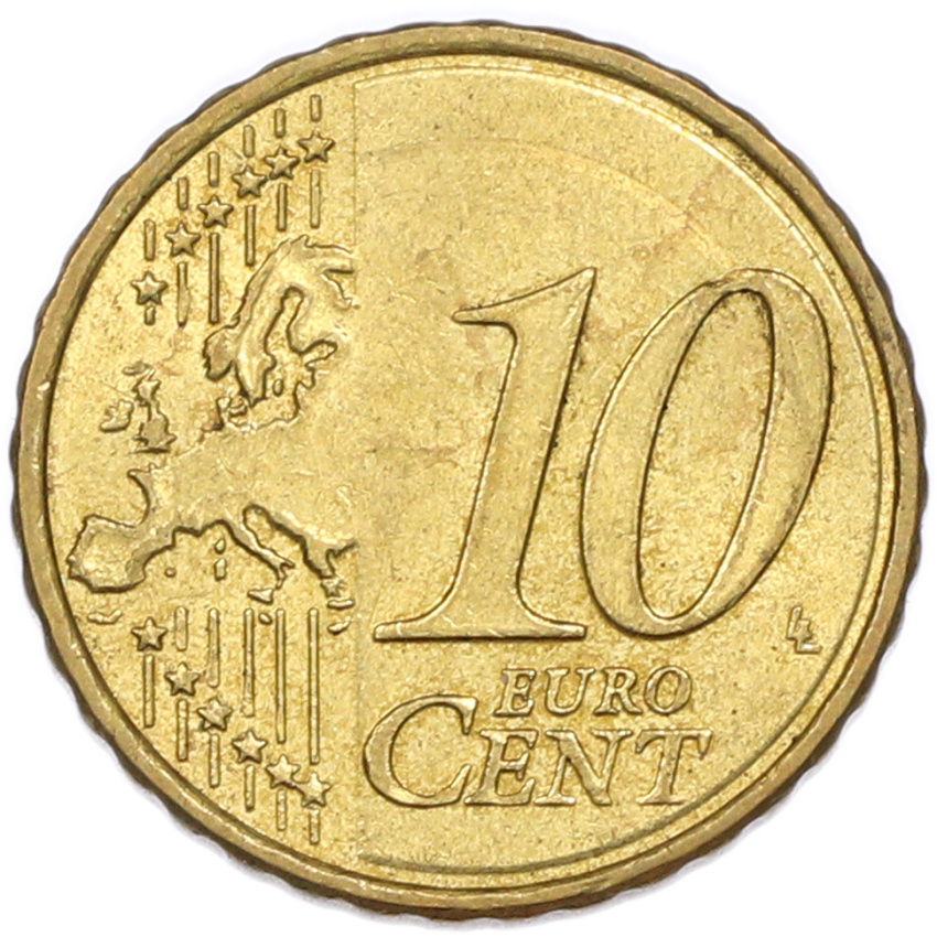 Монета 10 евроцентов 2007 года Греция (вид 2)