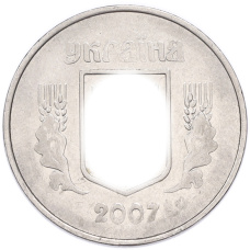 Монета 5 копеек 2007 года Украина (реверс)