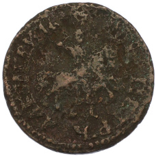Монета 1 копейка 1705 года МД (реверс)