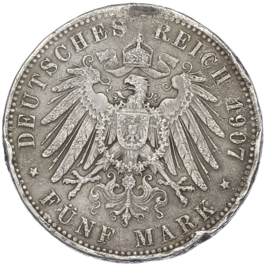 5 марок 1907 года Германия (Пруссия) (вид 2)
