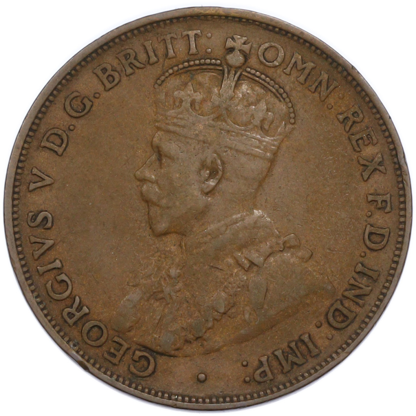 1 пенни 1920 года Великобритания (вид 2)