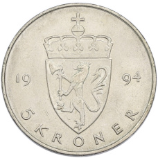 Монета 5 крон 1994 года Норвегия (аверс)