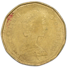 Монета 1 доллар 1987 года Канада (реверс)