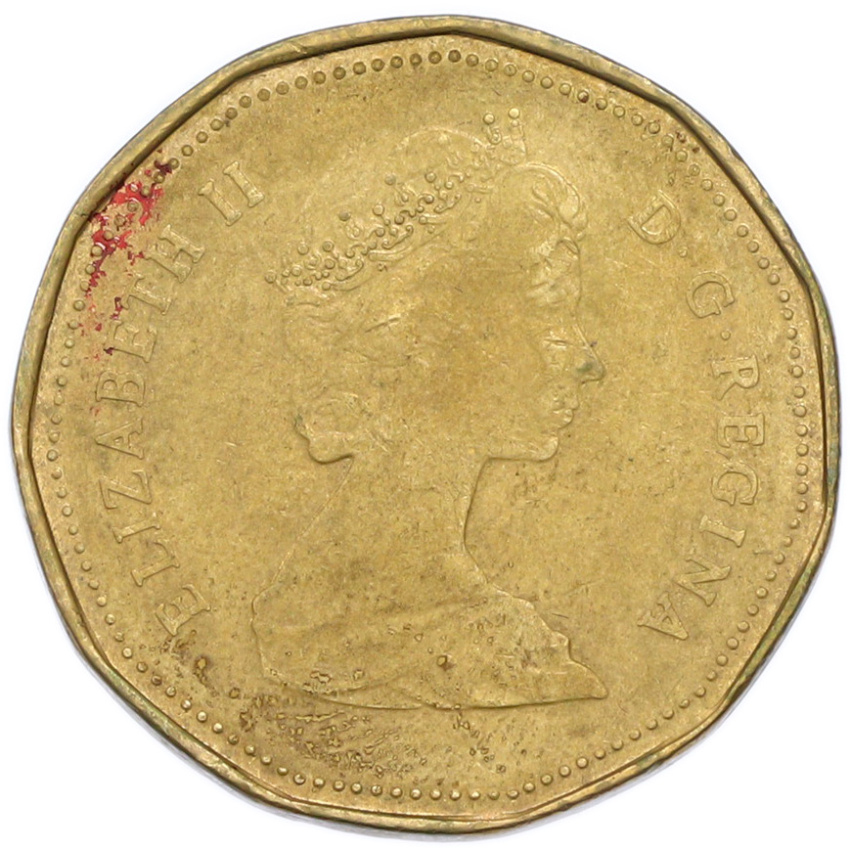 1 доллар 1987 года Канада (вид 2)