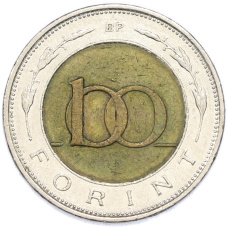 Монета 100 форинтов 1997 года Венгрия (реверс)